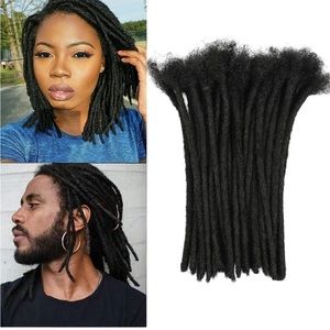 8inch 30 Strands 0.6cm Width Permanent Dreadlock Extension Human Hair